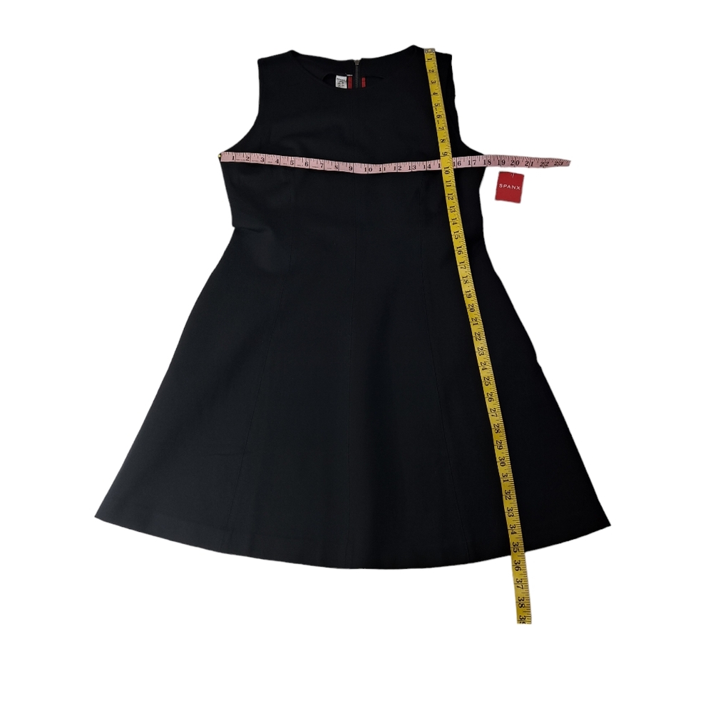 SPANX Women's The Perfect Fit & Flare Black Ponte Sleeveless Dress Size L - Picture 9 of 16